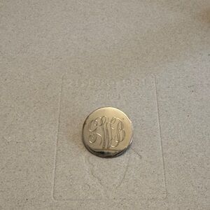 Silver Monogrammed Brooch
